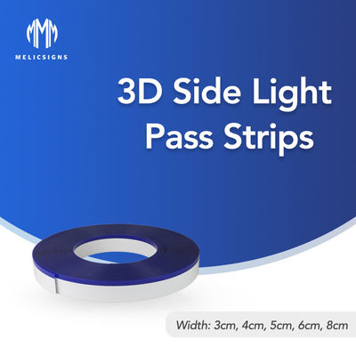 3D   Led Channel Letter Trim Cap Side Pass Light Strips Waterproof Letter PVC